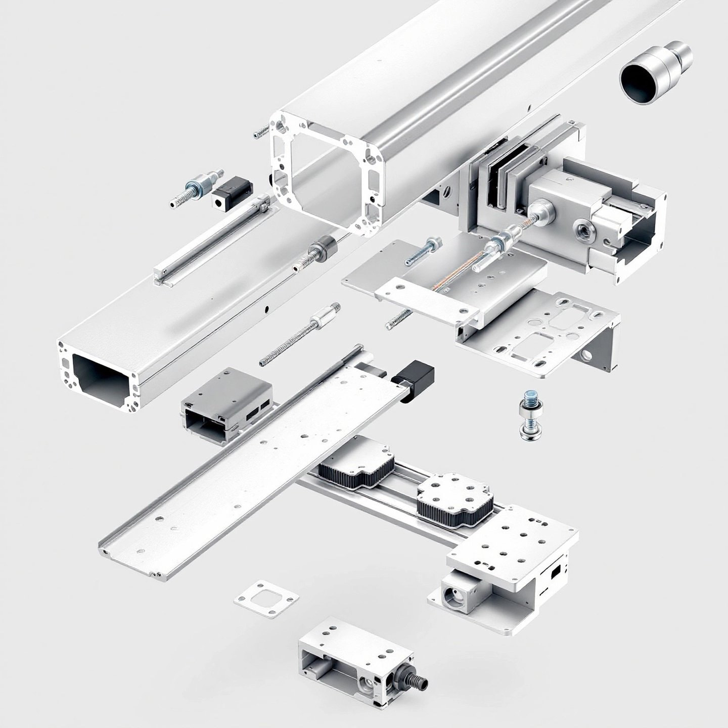 Detailed View of T Slot Aluminum Profile and Its Modular Design (AI-generated)