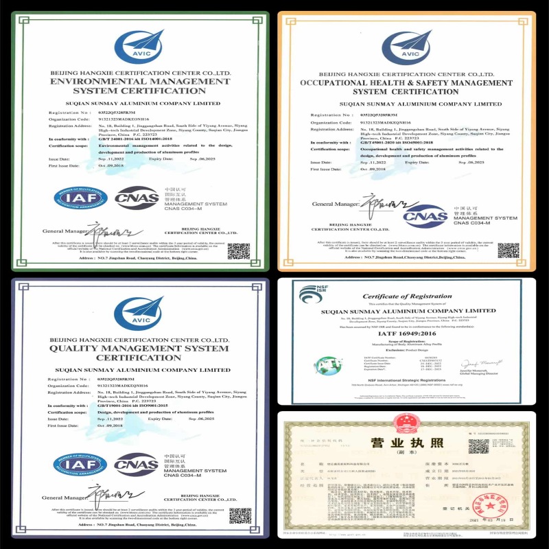 Black Colored Anodized Sandblasted Aluminum Profiles Certifications and Reports image