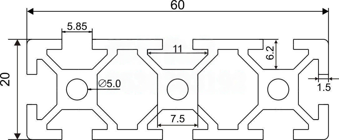 T-slot aluminum profile frame structure display
