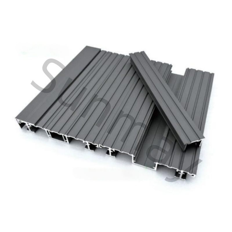 Aluminium decking boards installed on a modern terrace creating a clean and stylish outdoor flooring solution